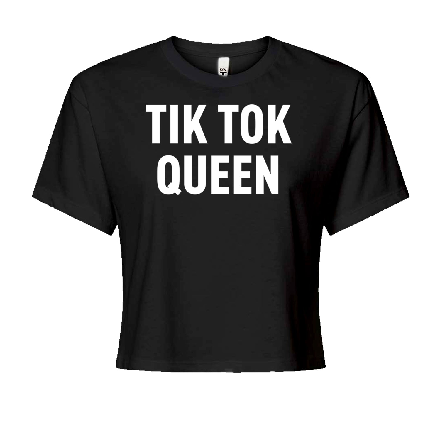 Tik Tok Queen Video Addict Cropped T-Shirt