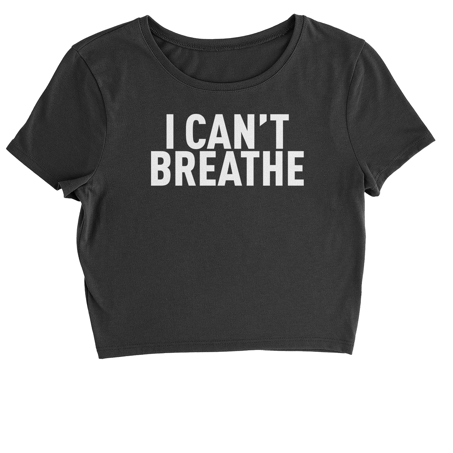 I Can't Breathe Social Justice Cropped T-Shirt african, africanamerican, american, black, blm, breonna, floyd, george, life, lives, matter, taylor by Expression Tees