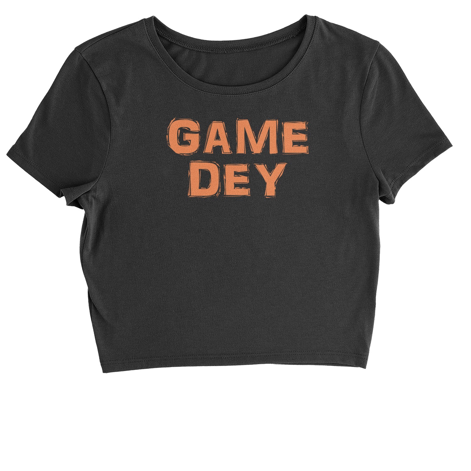 Game Dey Cincinnati Football Cropped T-Shirt ball, burrow, cincinati, cleveland, foot, football, joe, nati, ohio, who by Expression Tees