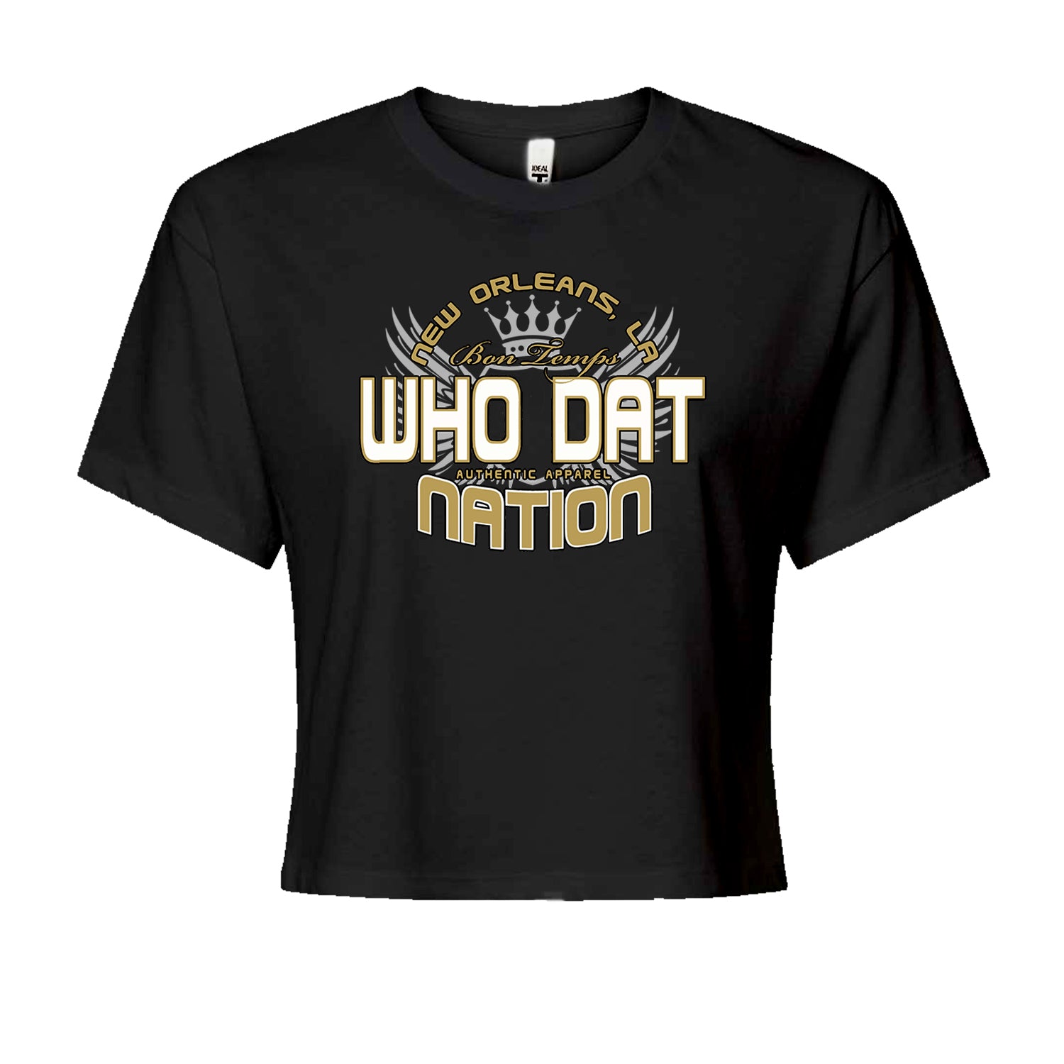 Who Dat Nation New Orleans (Color) Cropped T-Shirt