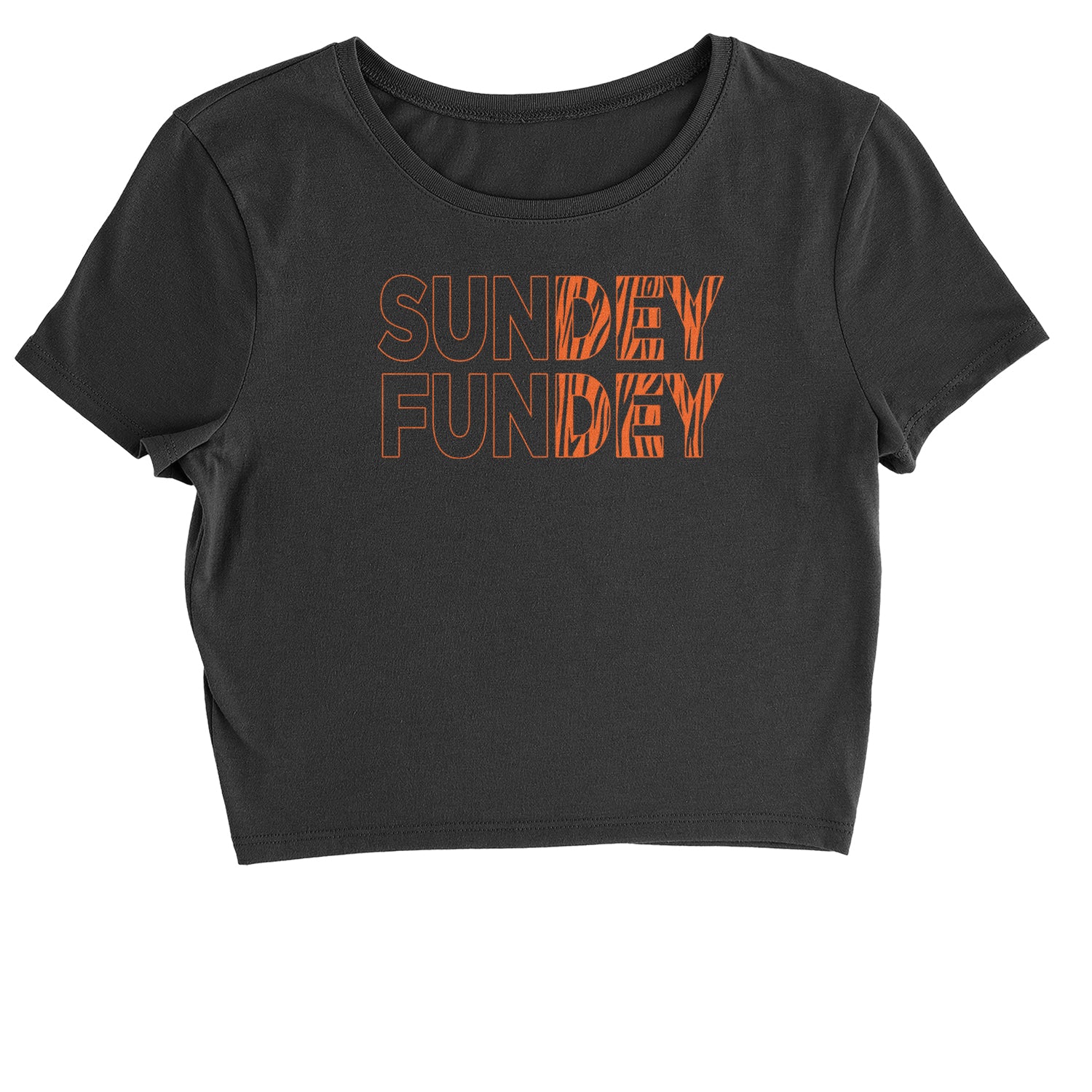 SunDEY FunDEY Sunday Funday Cropped T-Shirt ball, burrow, dey, foot, football, joe, ohio, sports, who by Expression Tees