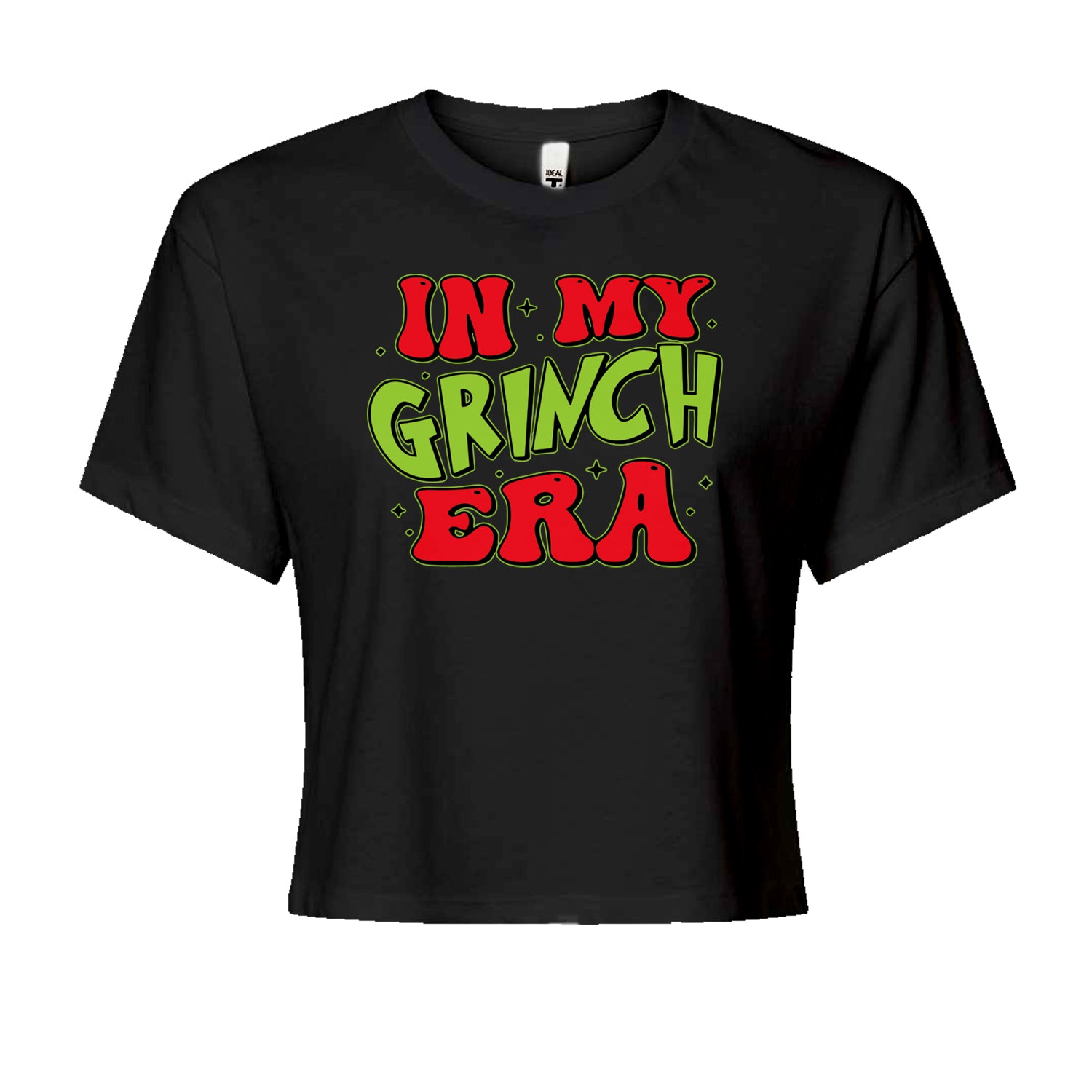 In My Gr-nch Era Jolly Merry Christmas Cropped T-Shirt