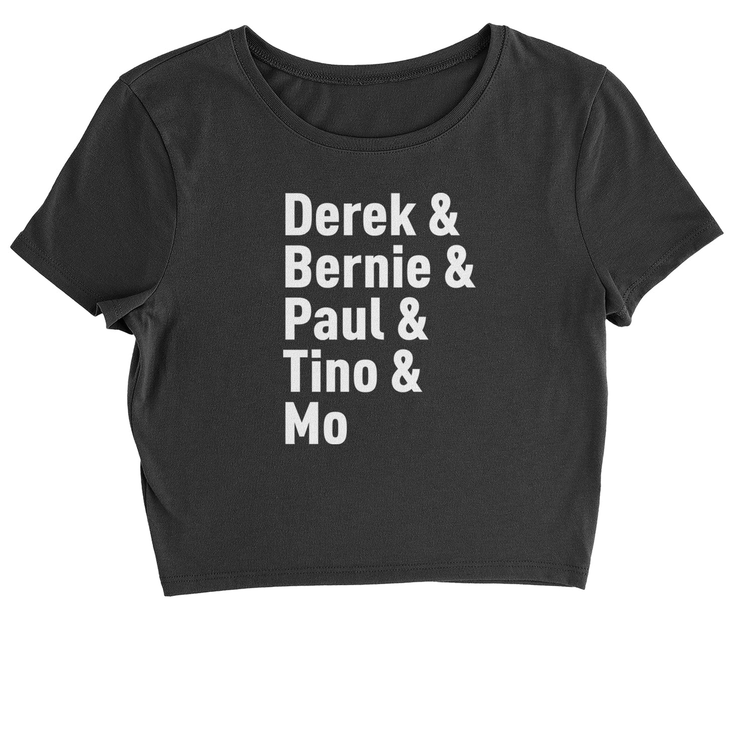 Derek and Bernie and Paul and Tino and Mo Cropped T-Shirt baseball, comes, here, judge, the by Expression Tees