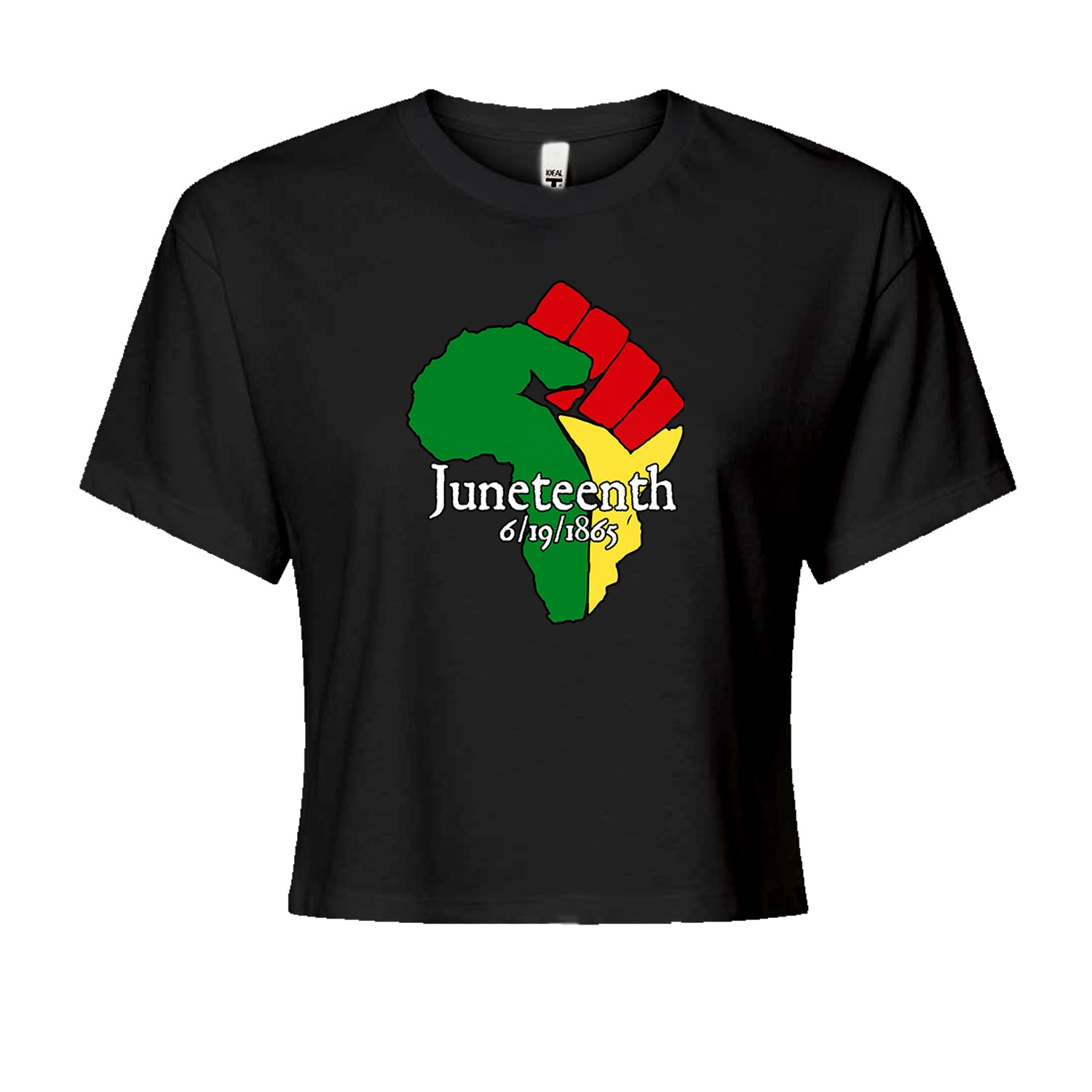 Juneteenth Raised Fist Africa Celebrate Emancipation Day Cropped T-Shirt