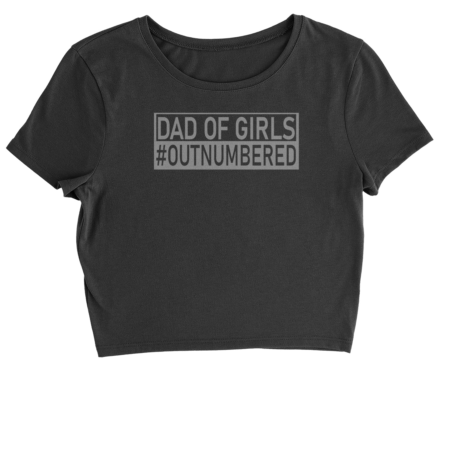 Dad of Girls Shirt for Fathers Day Gift Cropped T-Shirt dad, day, fathers, papa, pop by Expression Tees