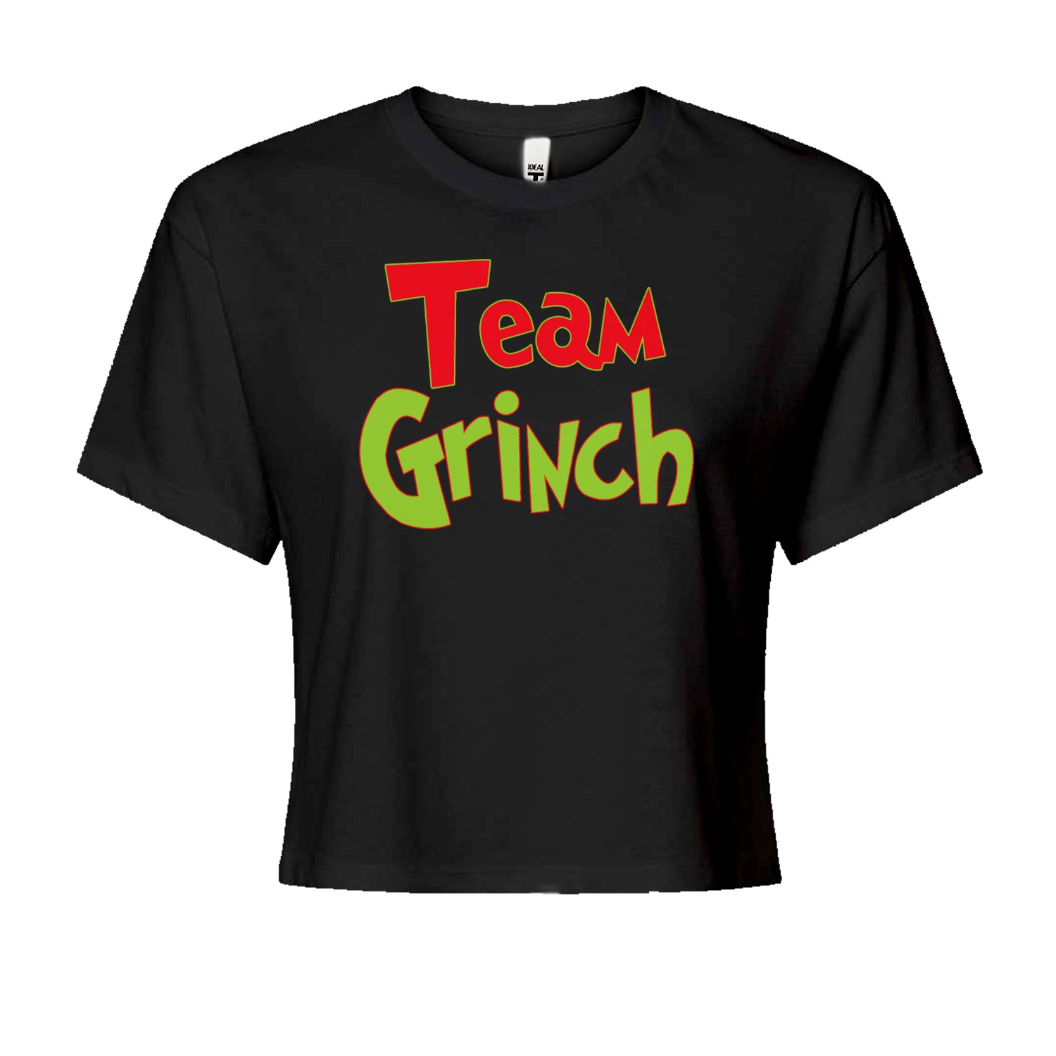 Team Gr-nch Jolly Grinchmas Merry Christmas Cropped T-Shirt