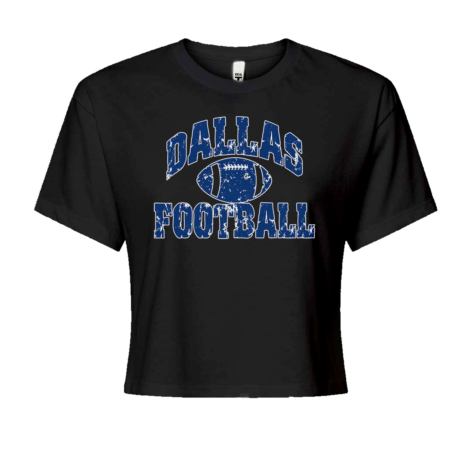 Dallas Distressed Football Cropped T-Shirt