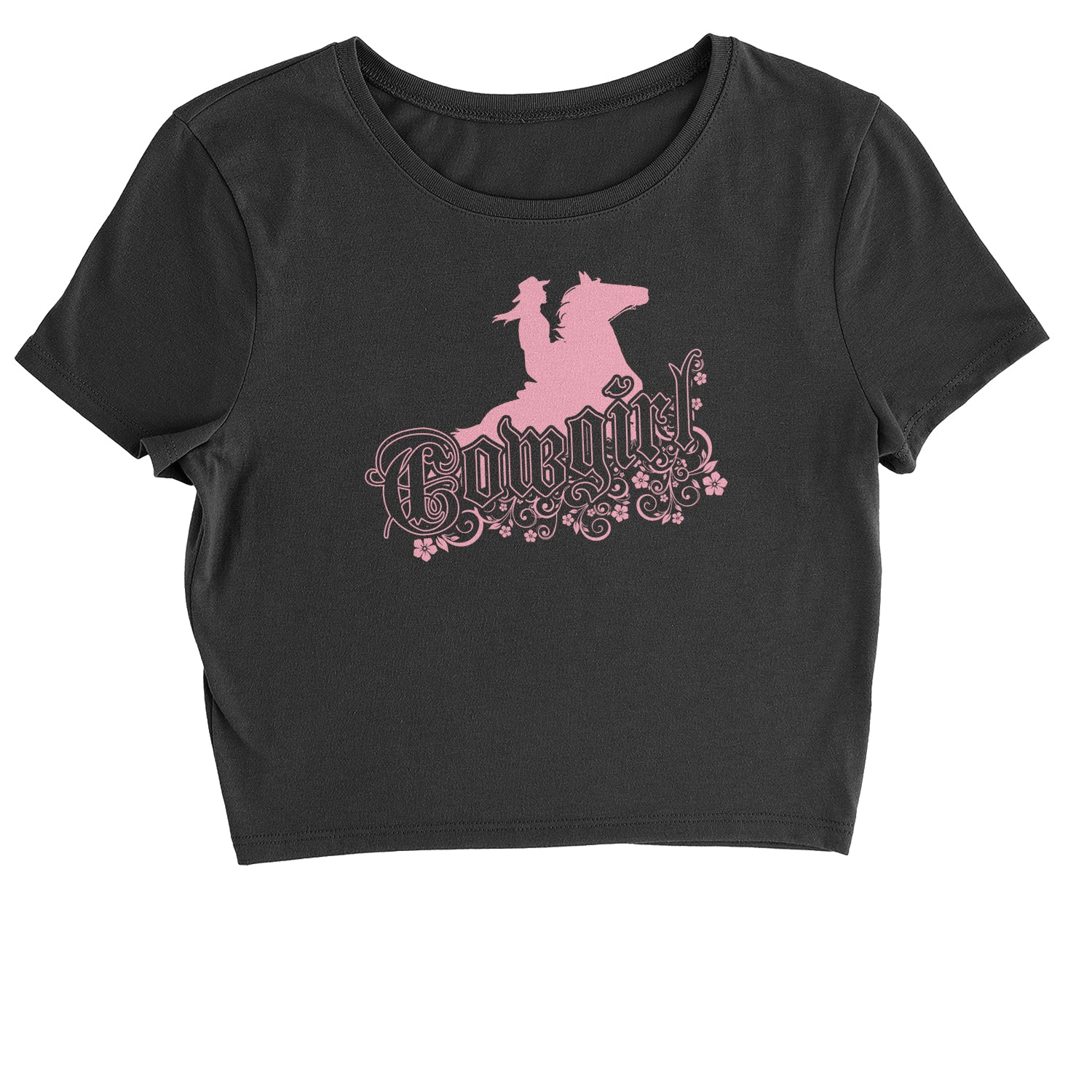 Cowgirl Riding A Horse Cropped T-Shirt country, daughter, farmers, girl, horses by Expression Tees