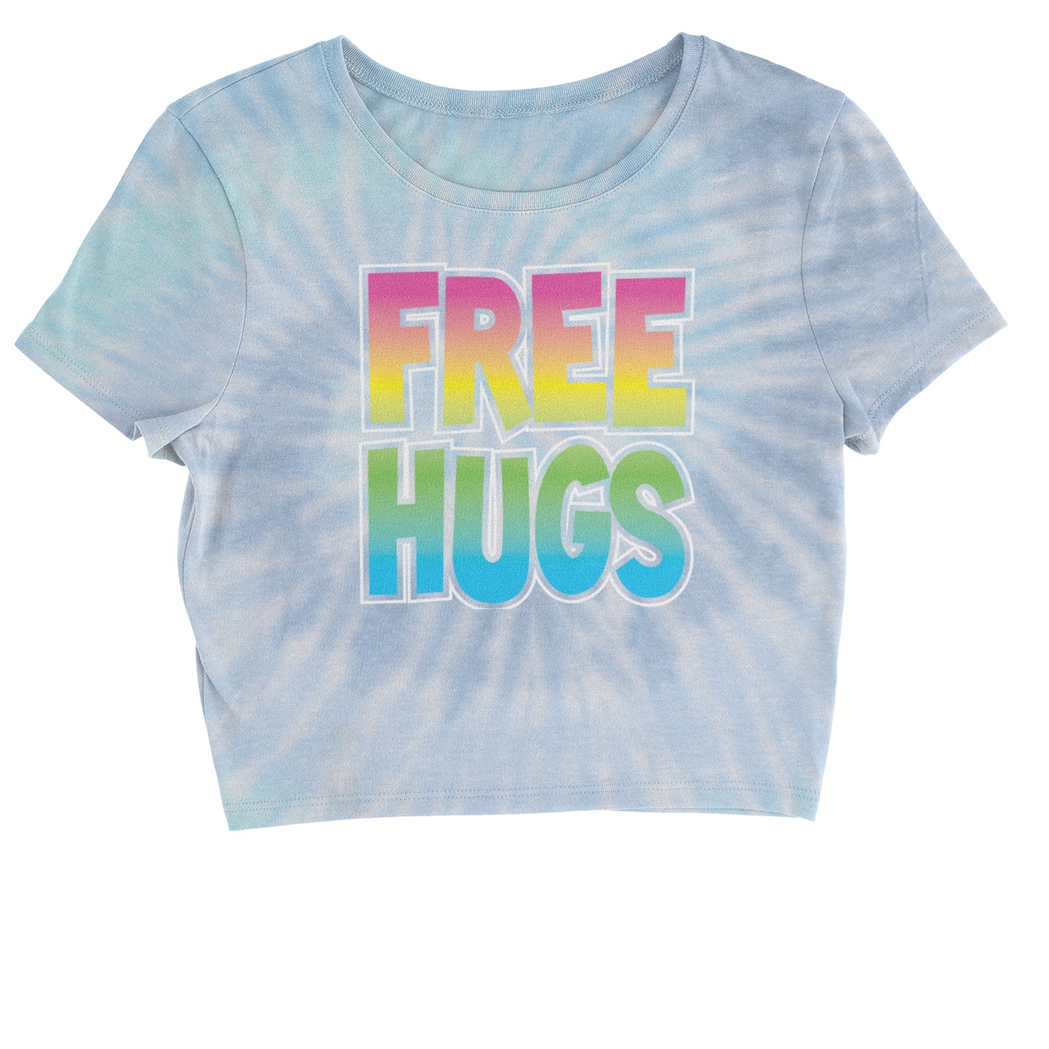 Free Hugs Cropped T-Shirt free, hugger, hugging, hugs by Expression Tees