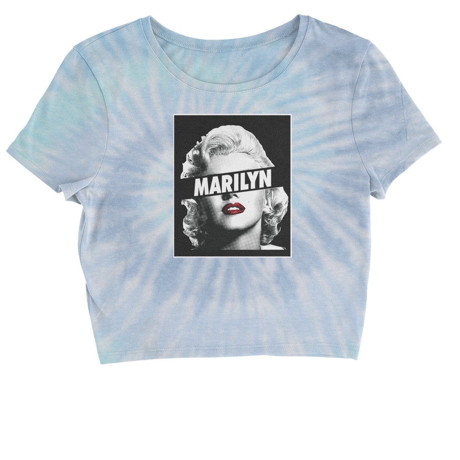 Marilyn Monroe Censored Cropped T-Shirt american, icon, marilyn, monroe by Expression Tees