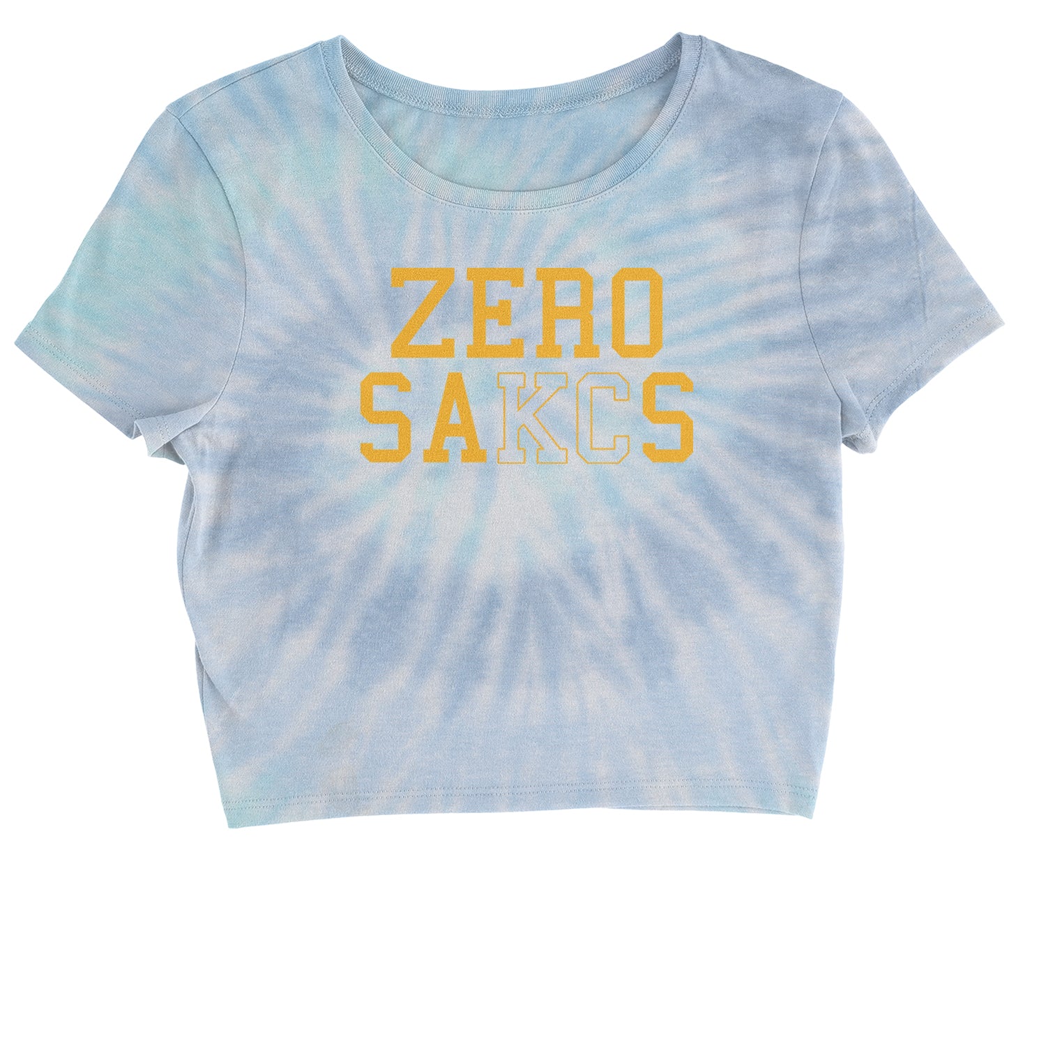 Zero Sacks Kansas City Cropped T-Shirt ball, brown, foot, football, kelc, orlando, patrick, sacks, sakcs by Expression Tees