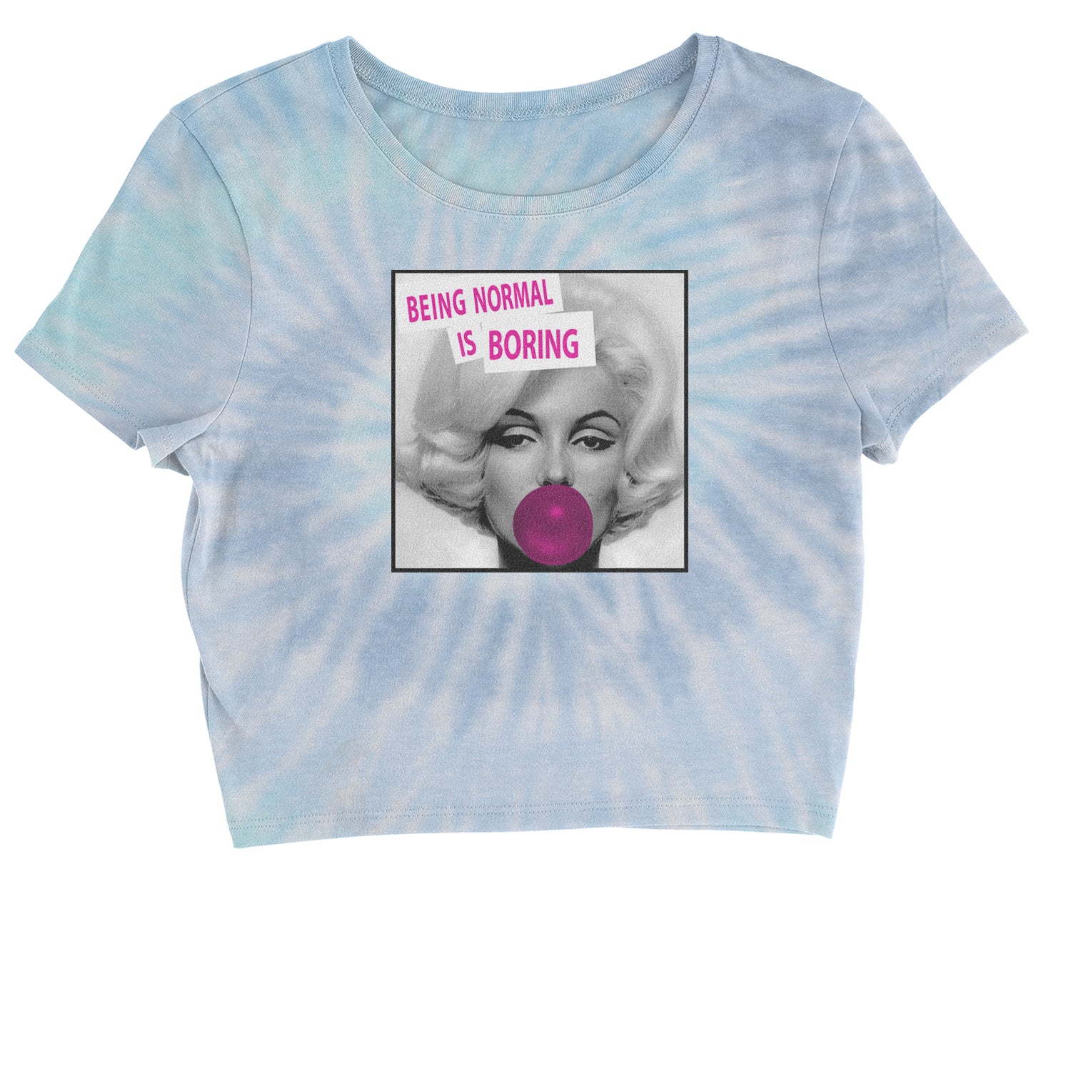 Marilyn Monroe Being Normal Is Boring Cropped T-Shirt art, iconic, marilyn, monroe, pop by Expression Tees