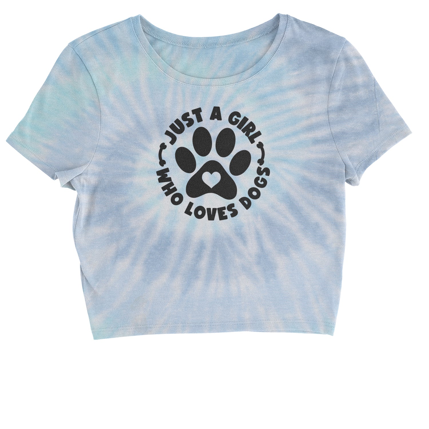 Dogs Just A Girl Who Loves DOGS Cropped T-Shirt dog, puppy, rescue by Expression Tees