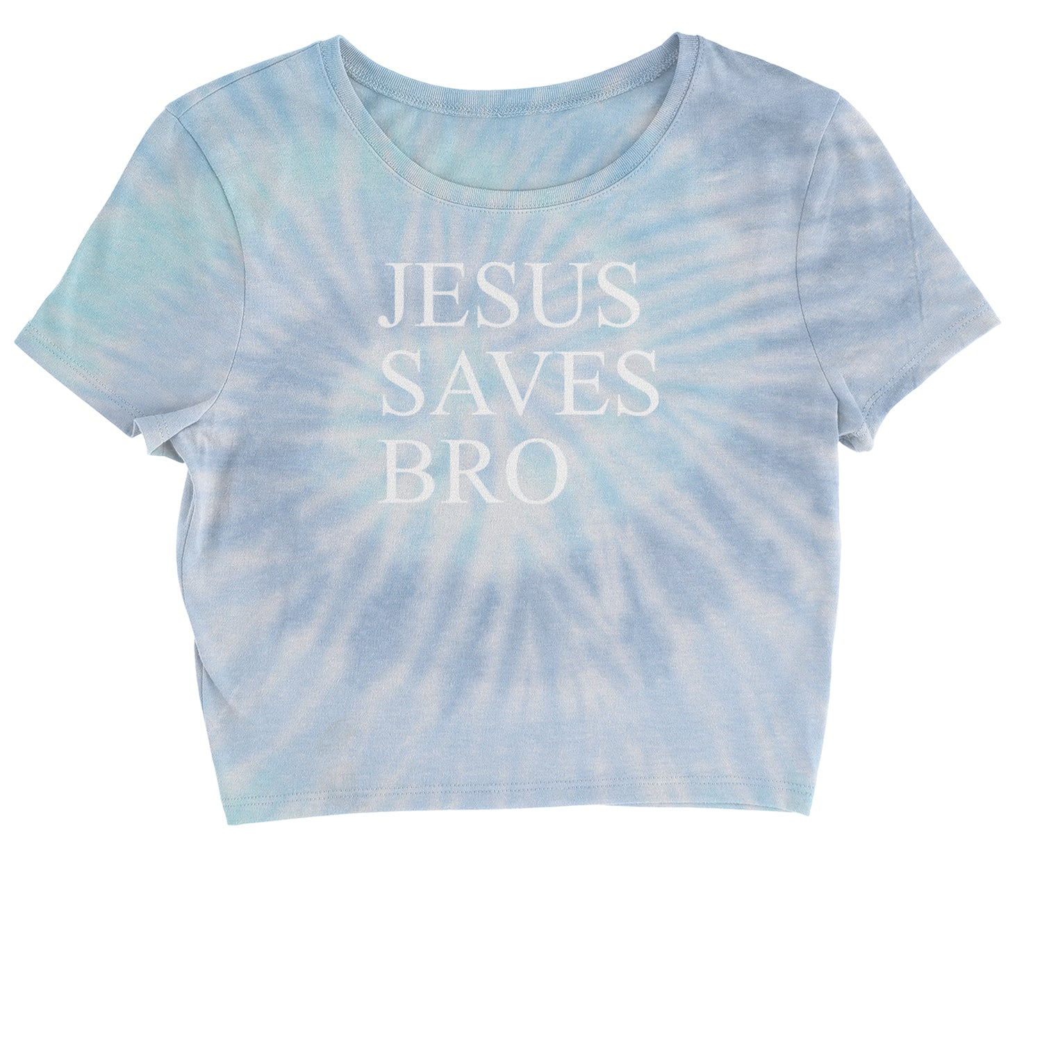 Jesus Saves Bro Cropped T-Shirt catholic, christian, christianity, church, jesus, religion, religuous by Expression Tees