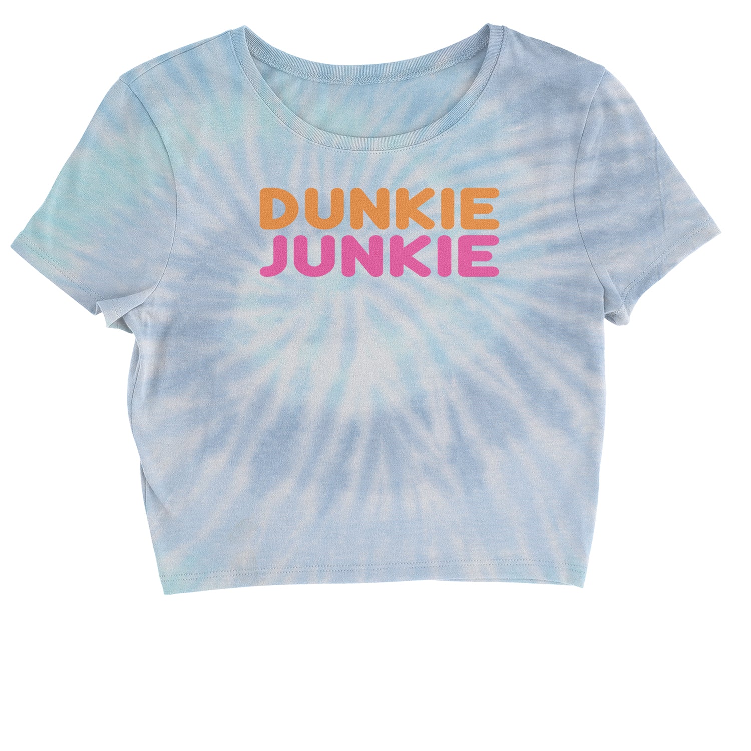 Dunkie Junkie Cropped T-Shirt addict, capuccino, coffee, dd, dnkn, dunkin, dunking, latte by Expression Tees