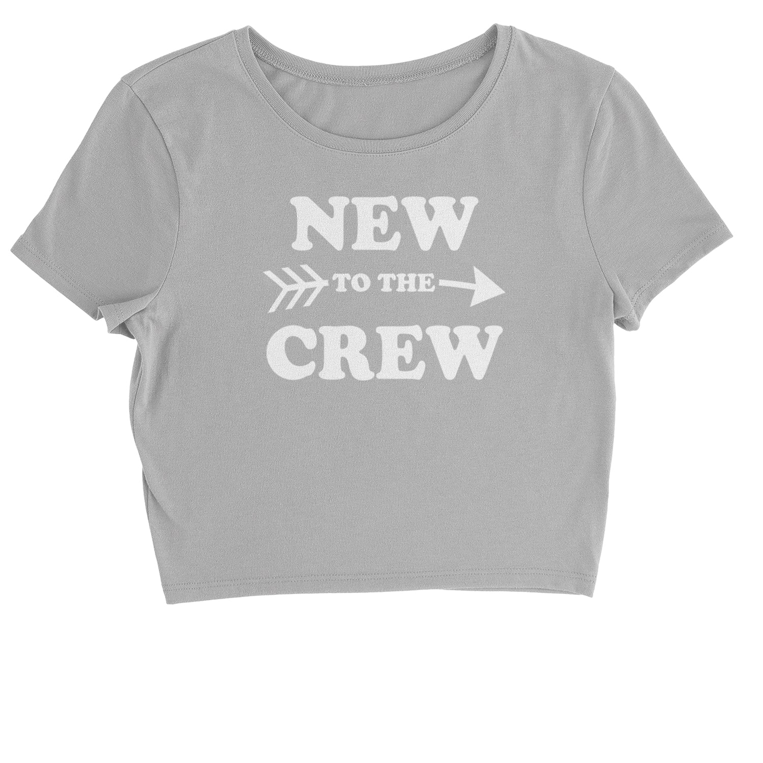 New To The Crew Cropped T-Shirt announcement, baby, cousin, gender, newborn, reveal, toddler by Expression Tees