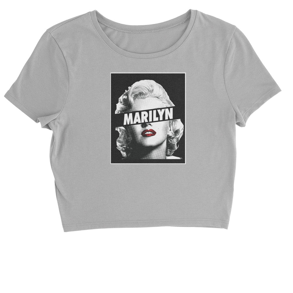 Marilyn Monroe Censored Cropped T-Shirt american, icon, marilyn, monroe by Expression Tees