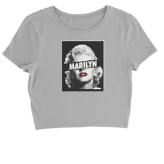 Marilyn Monroe Censored Cropped T-Shirt american, icon, marilyn, monroe by Expression Tees