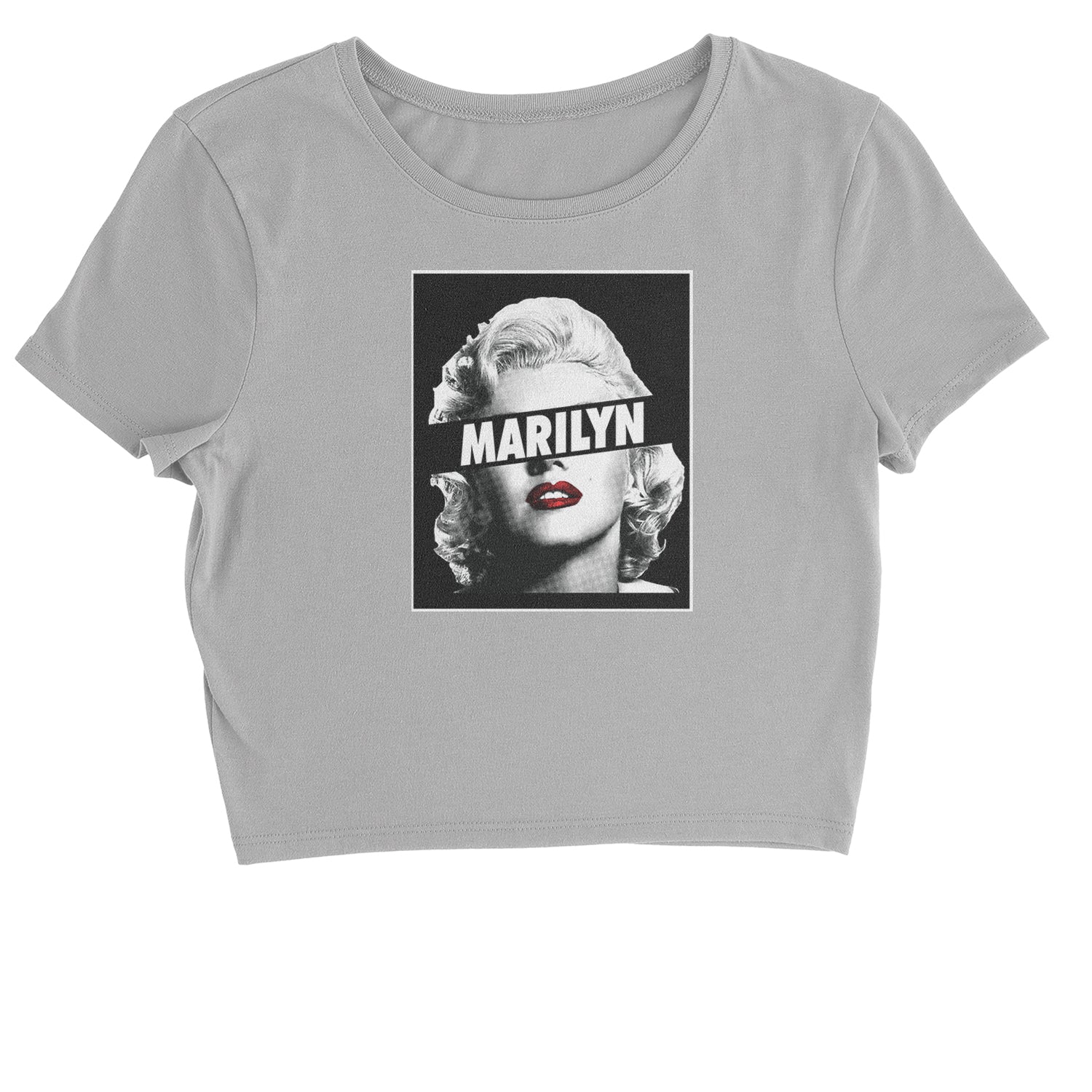 Marilyn Monroe Censored Cropped T-Shirt american, icon, marilyn, monroe by Expression Tees