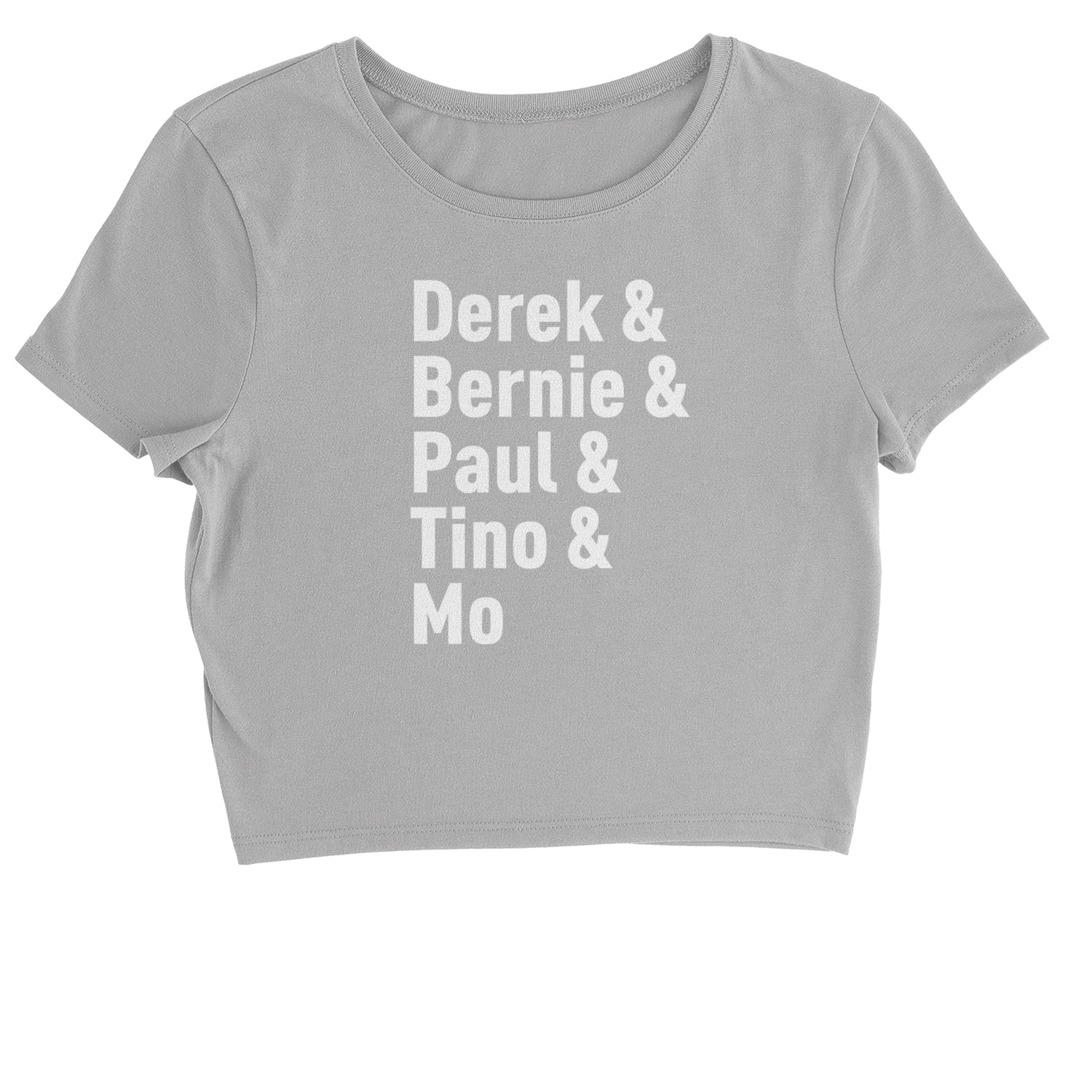 Derek and Bernie and Paul and Tino and Mo Cropped T-Shirt baseball, comes, here, judge, the by Expression Tees