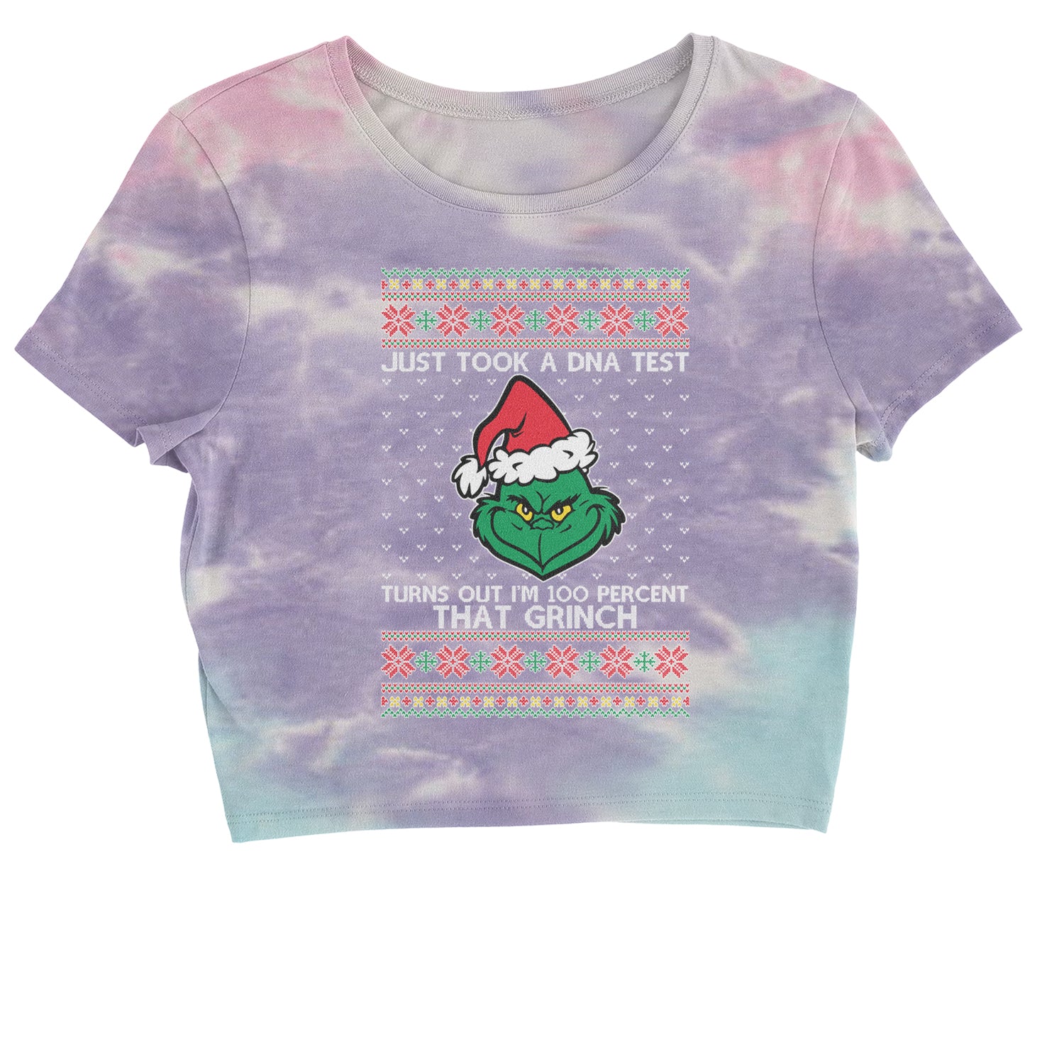One Hundred Percent That Grinch Cropped T-Shirt christmas, grinch, sweater, sweatshirt, ugly, xmas by Expression Tees