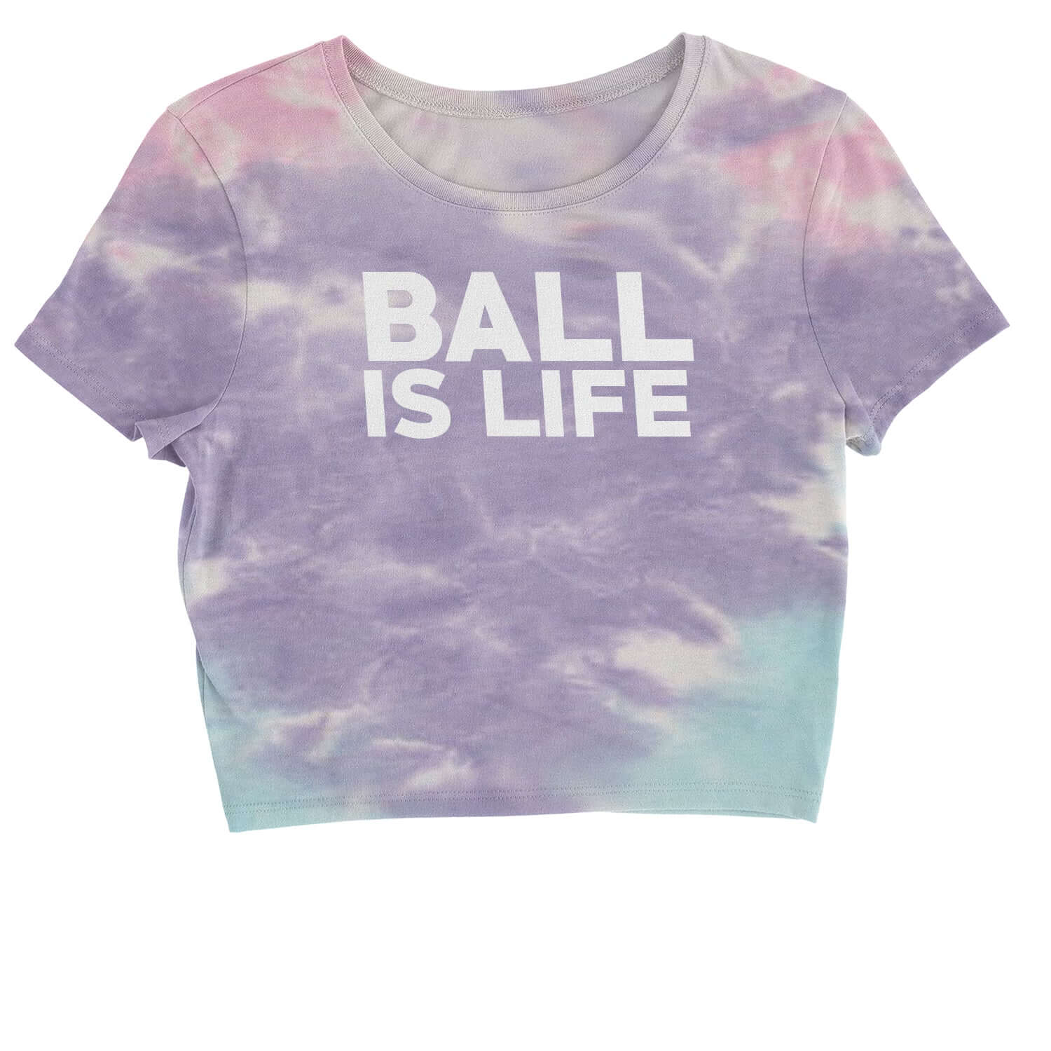 Ball Is Life Cropped T-Shirt baseball, basketball, football by Expression Tees