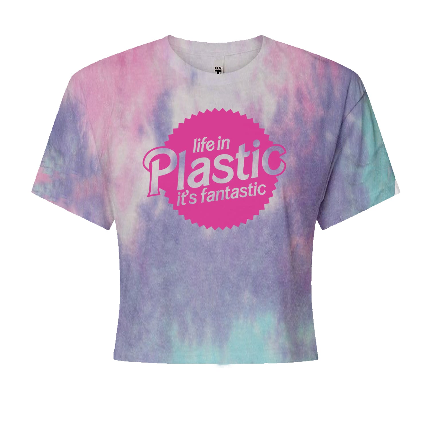 Life In Plastic It's Fantastic Barbenheimer Cropped T-Shirt