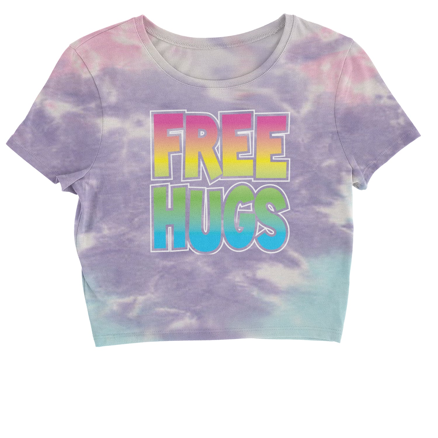 Free Hugs Cropped T-Shirt free, hugger, hugging, hugs by Expression Tees