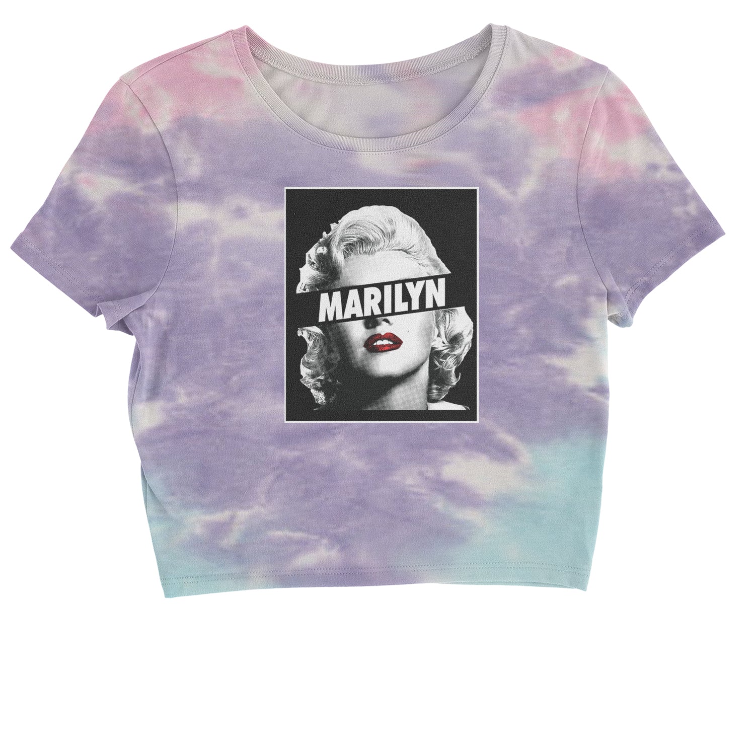 Marilyn Monroe Censored Cropped T-Shirt american, icon, marilyn, monroe by Expression Tees