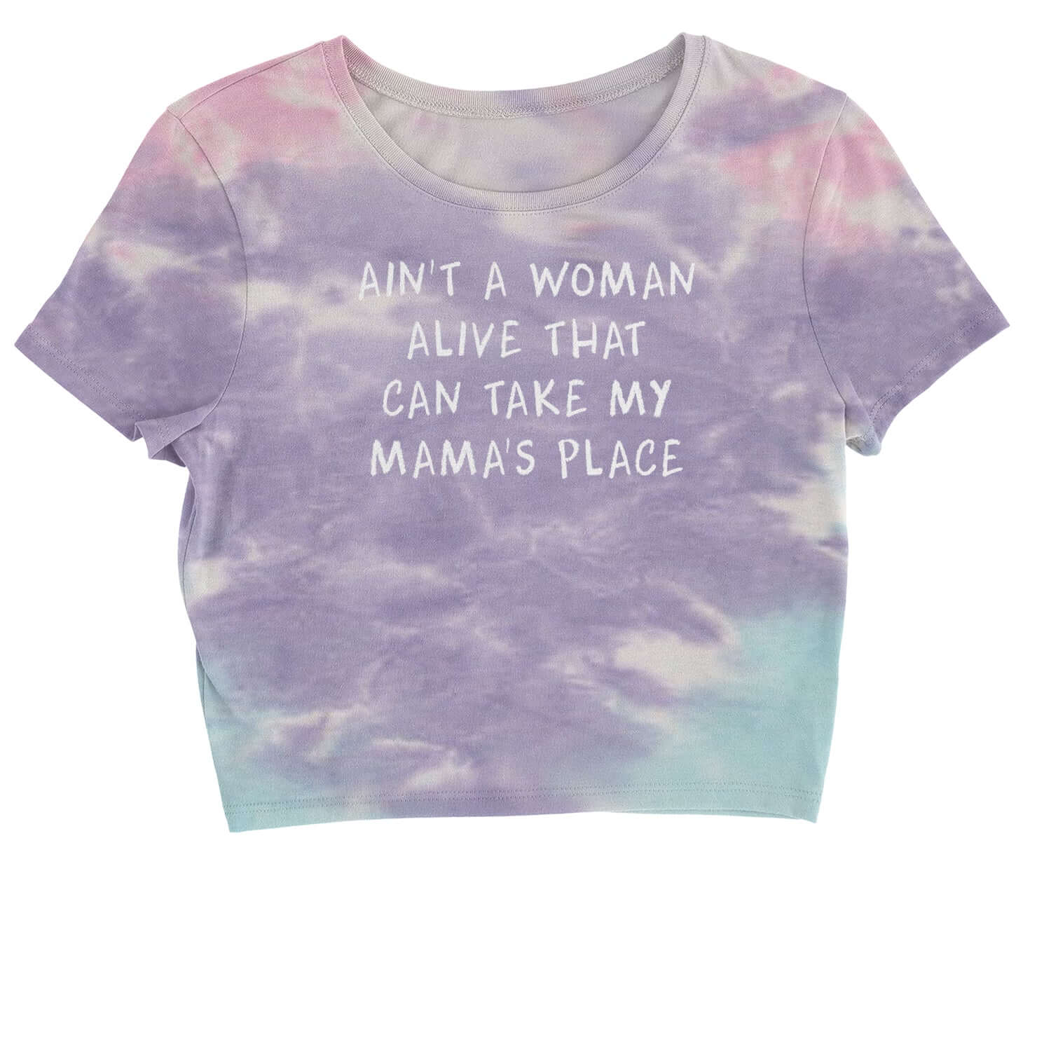 Ain't A Woman Alive That Can Take My Mama's Place Cropped T-Shirt 2pac, bear, day, mama, mom, mothers, shakur, tupac by Expression Tees