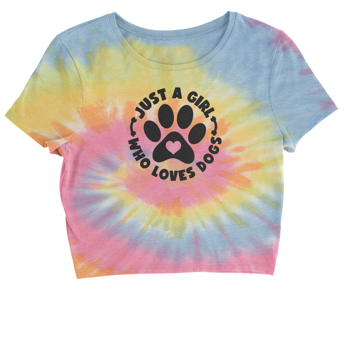 Dogs Just A Girl Who Loves DOGS Cropped T-Shirt