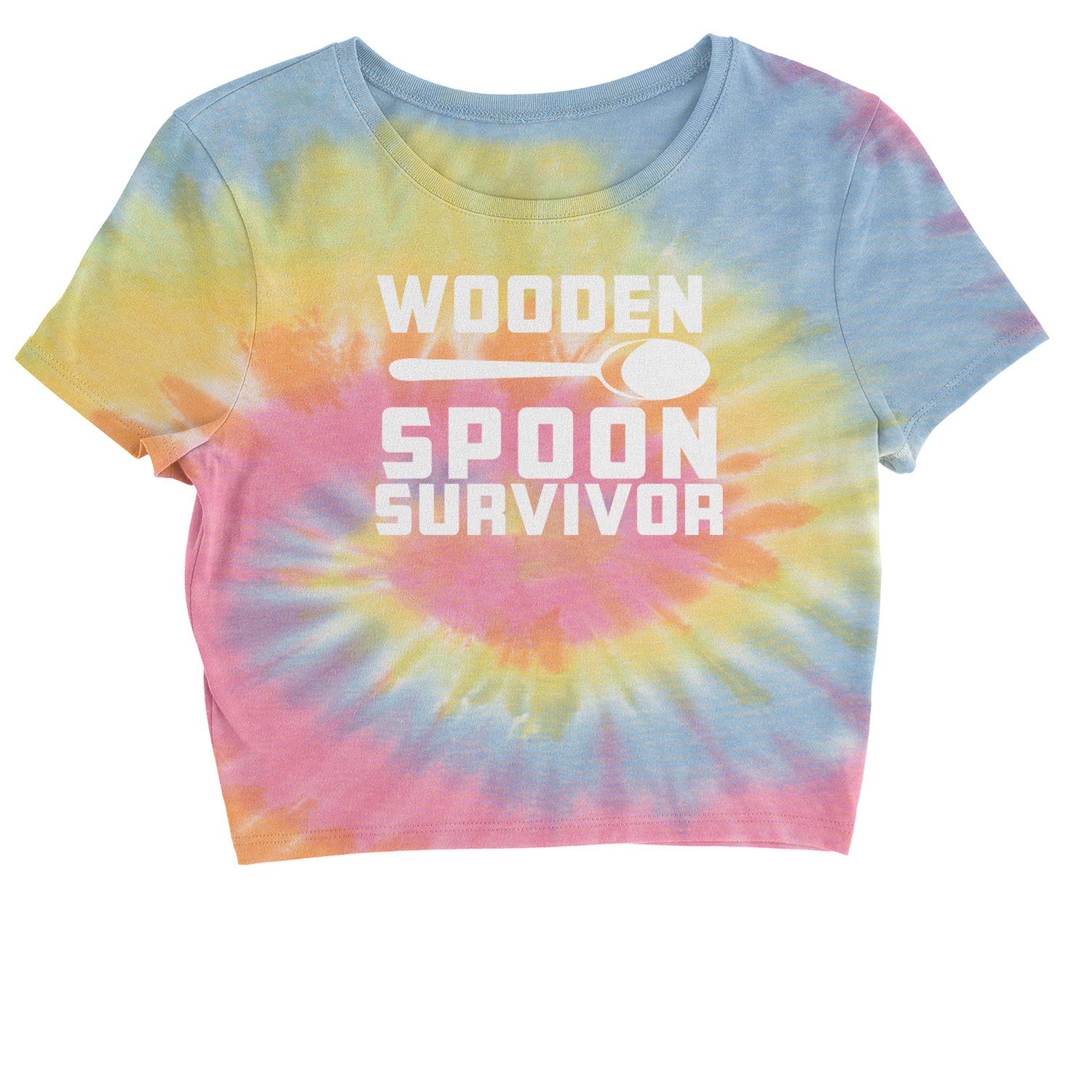 Wooden Spoon Survivor Cropped T-Shirt funny, shirt, spoon, survivor, wooden by Expression Tees