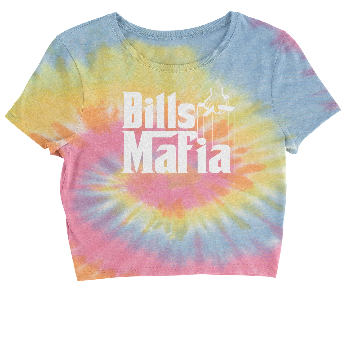 Mafia Bills Mafia Godfather Cropped T-Shirt bills, fan, father, football, god, godfather, new, sports, team, york by Expression Tees