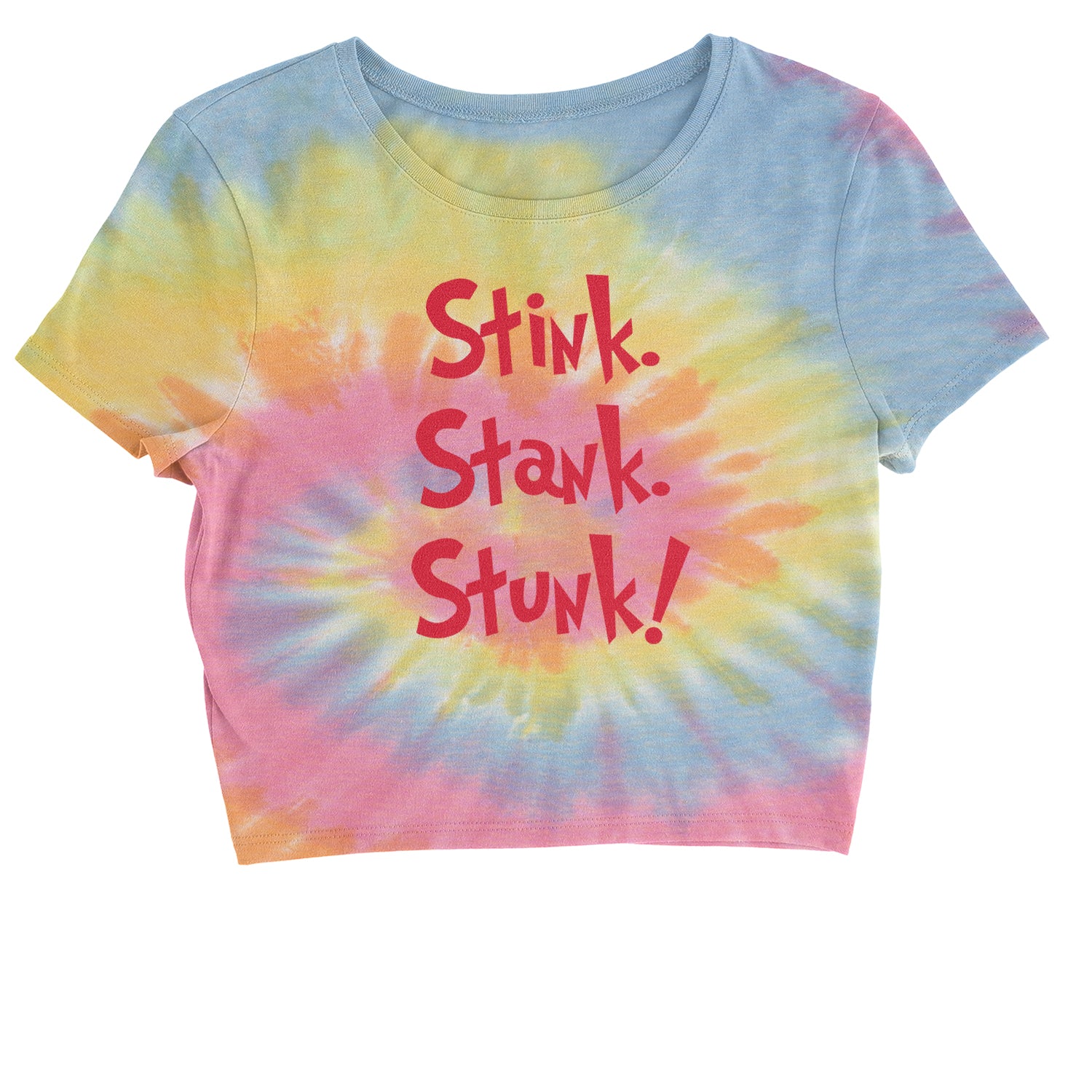 Stink Stank Stunk Grinch Cropped T-Shirt christmas, holiday, sweater, ugly, xmas by Expression Tees