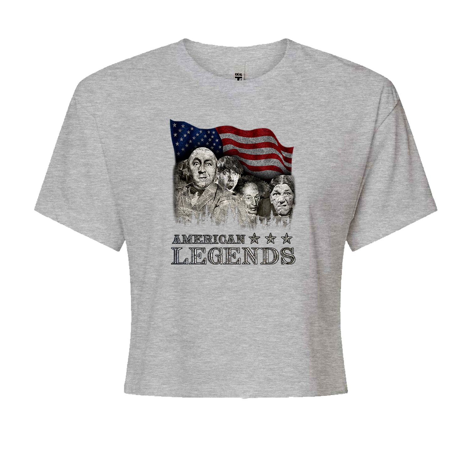 Mount RushMorons 3 Stooges Classic Retro TV Comedy Cropped T-Shirt