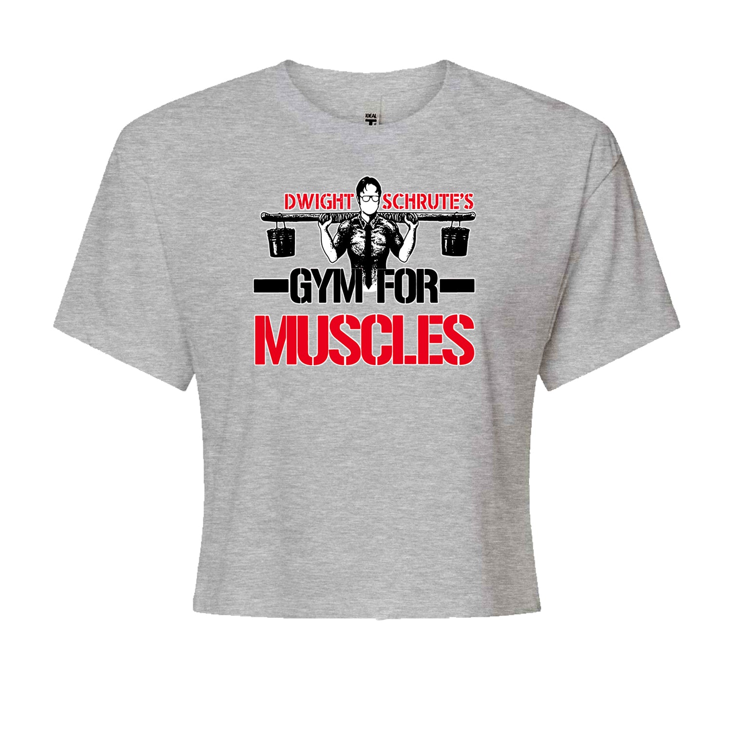 Dwight Schrute Gym For Muscles Office Workout Cropped T-Shirt