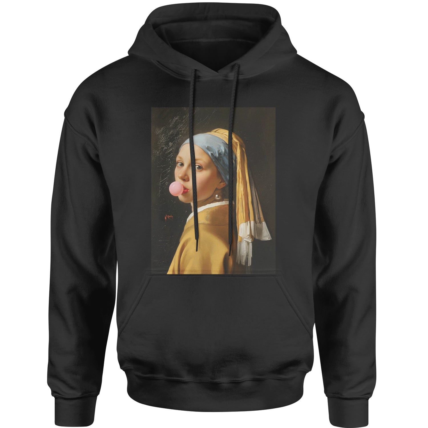 Girl with a Pearl Earring Bubble Gum Contemporary Art Adult Hoodie Sweatshirt