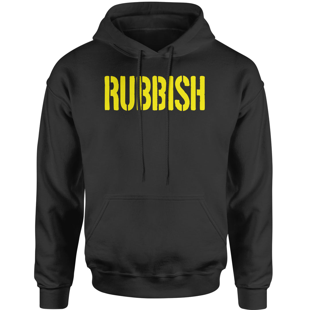 RUBBISH bold word design on Unisex Heavyweight Fleece Pullover Hoodie sweatshirt