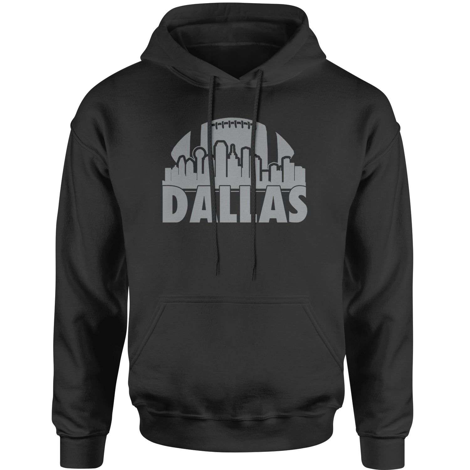 Dallas Texas Skyline Adult Hoodie Sweatshirt dallas, Texas by Expression Tees