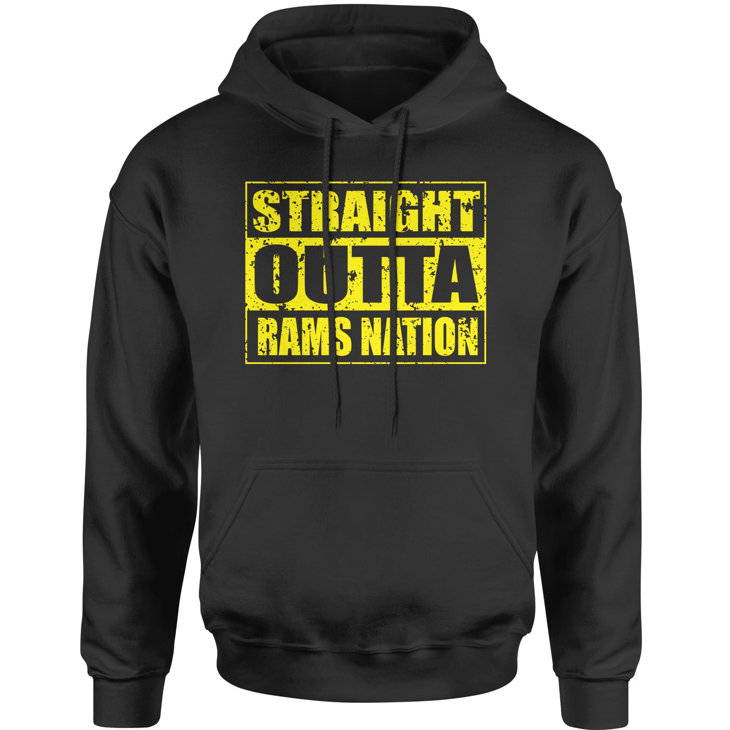 Straight Outta Rams Nation Adult Hoodie Sweatshirt california, football, jersey by Expression Tees
