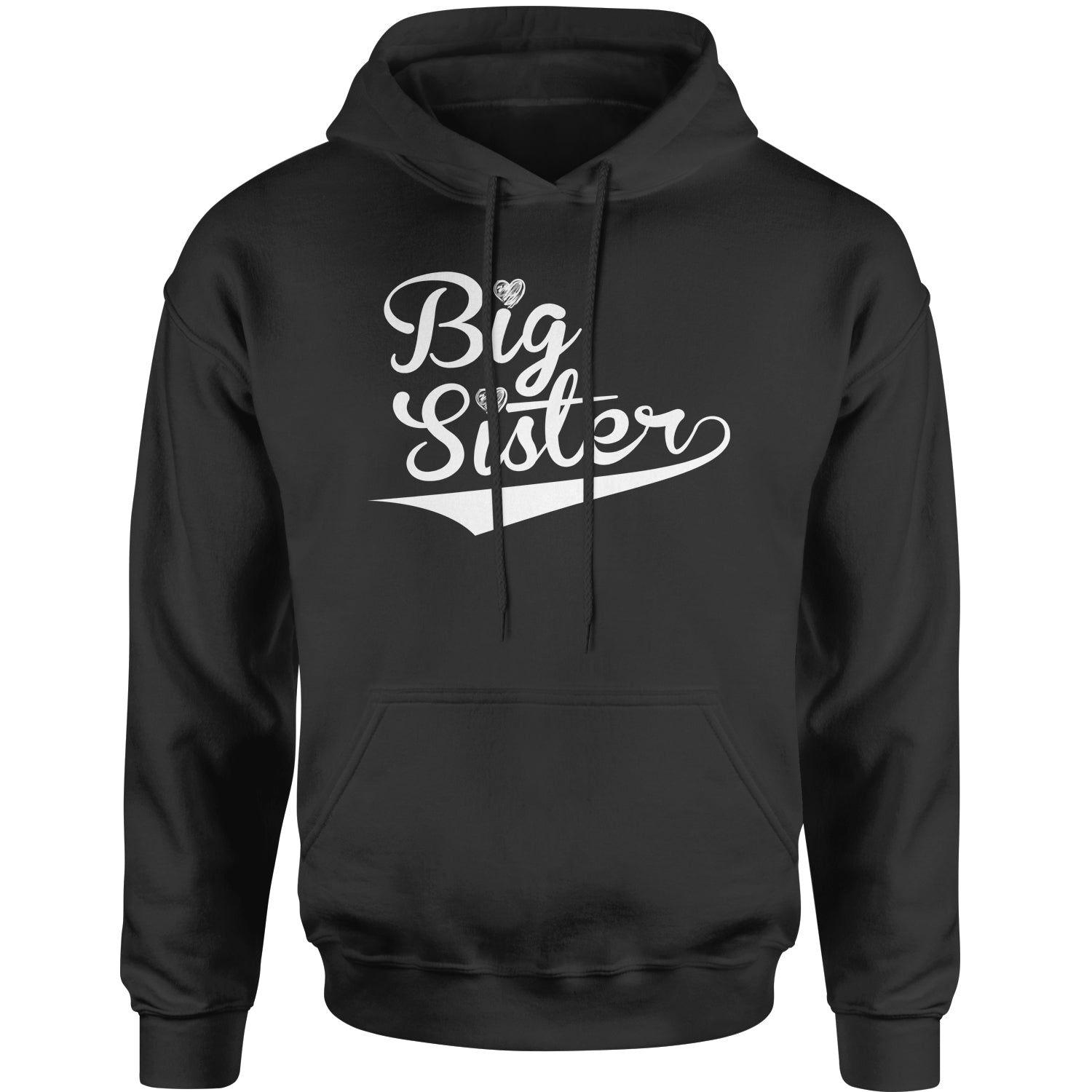 Big Sister Sibling Adult Hoodie Sweatshirt announcement, big, brother, family, little, rivalry, sibling, sister by Expression Tees