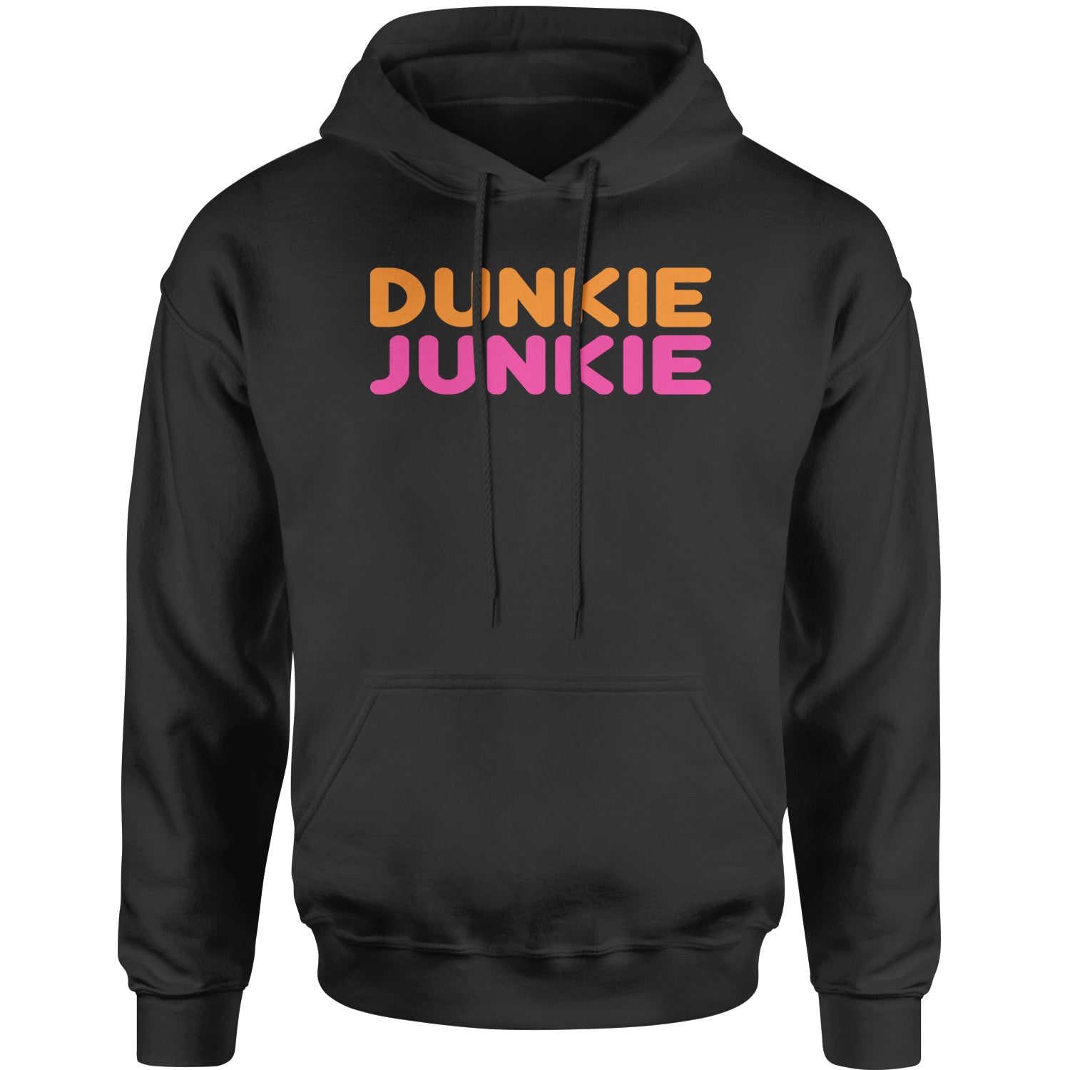 Dunkie Junkie Adult Hoodie Sweatshirt addict, capuccino, coffee, dd, dnkn, dunkin, dunking, latte by Expression Tees