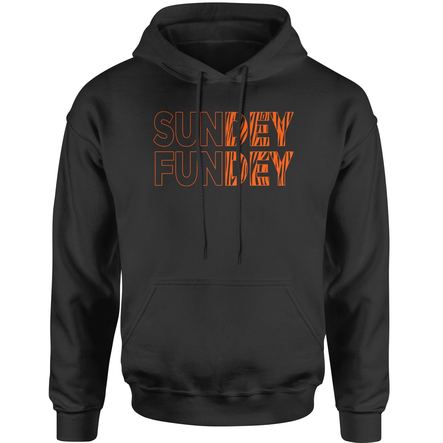 SunDEY FunDEY Sunday Funday Adult Hoodie Sweatshirt ball, burrow, dey, foot, football, joe, ohio, sports, who by Expression Tees