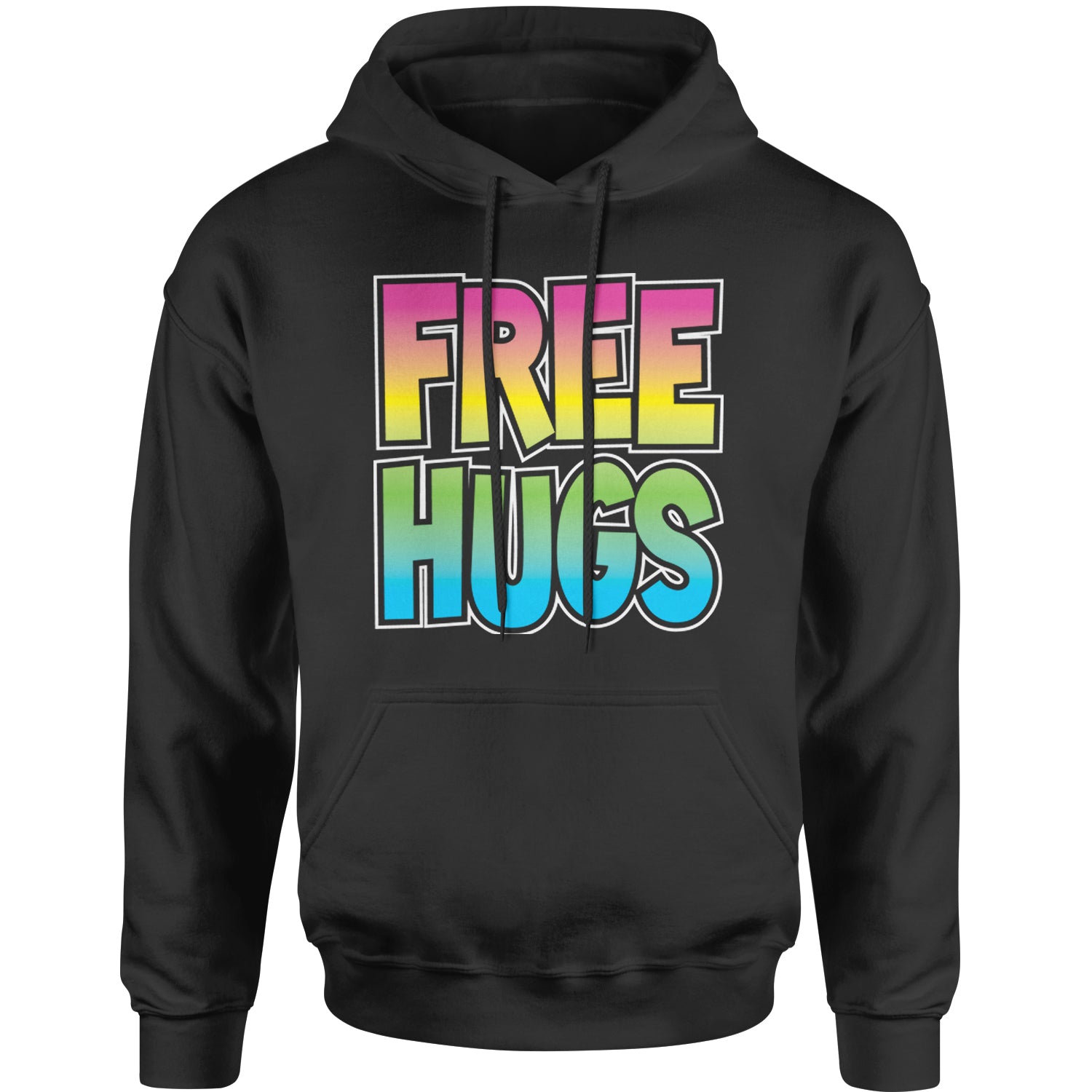 Free Hugs Adult Hoodie Sweatshirt free, hugger, hugging, hugs by Expression Tees