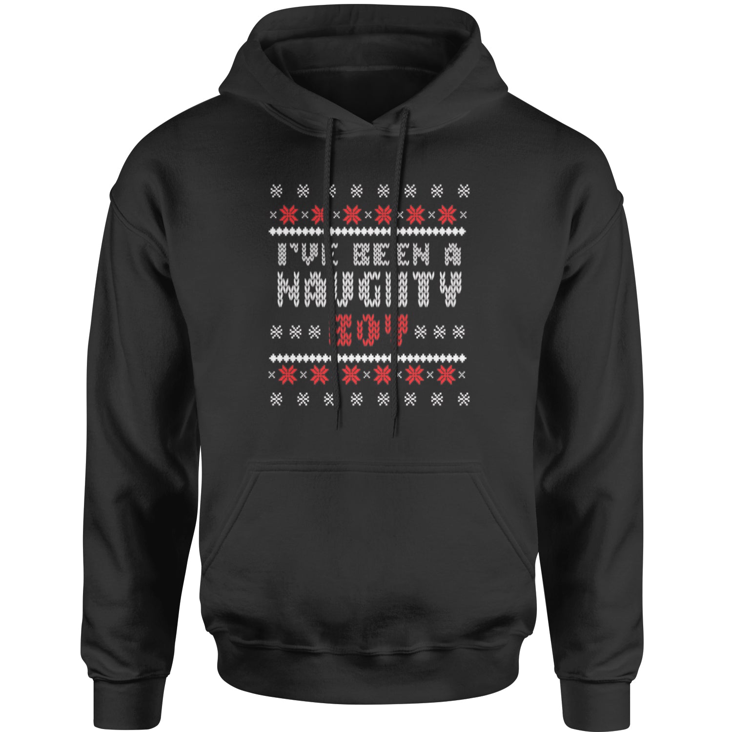 I've Been A Naughty Boy Ugly Christmas Adult Hoodie Sweatshirt list, naughty, nice, santa, ugly, xmas by Expression Tees