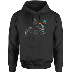 Native American Kokopelli Southwest Adult Hoodie Sweatshirt american, hopi, indian, native, navajo by Expression Tees