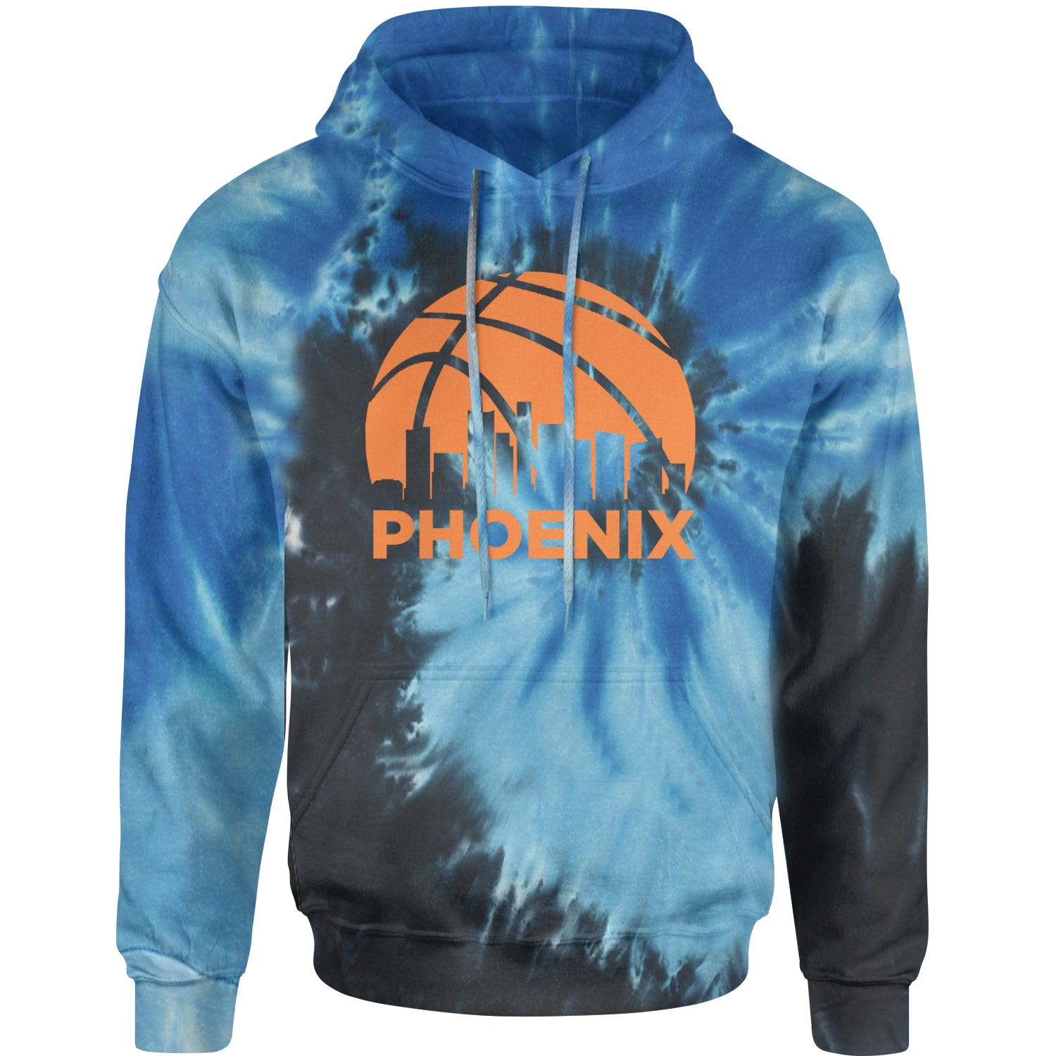 Phoenix Basketball Sunset City Skyline Adult Hoodie Sweatshirt