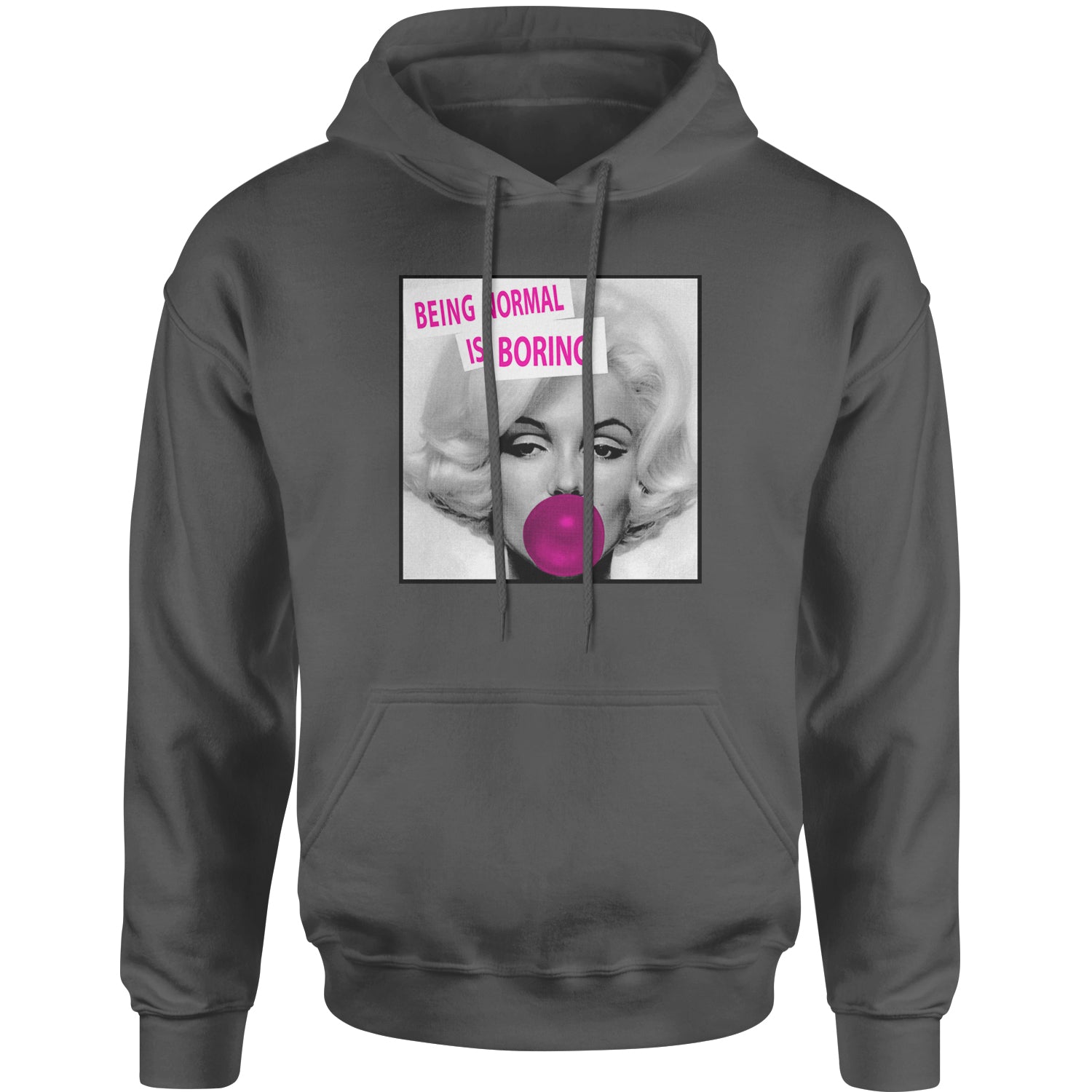 Marilyn Monroe Being Normal Is Boring Adult Hoodie Sweatshirt art, iconic, marilyn, monroe, pop by Expression Tees