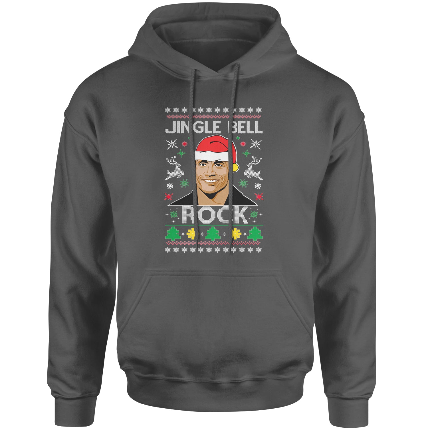Jingle Bell Rock Ugly Christmas Adult Hoodie Sweatshirt 2018, champ, Christmas, dwayne, johnson, peoples, rock, Sweatshirts, the, Ugly by Expression Tees