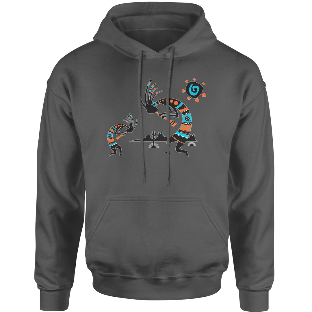 Native American Kokopelli Southwest Adult Hoodie Sweatshirt american, hopi, indian, native, navajo by Expression Tees